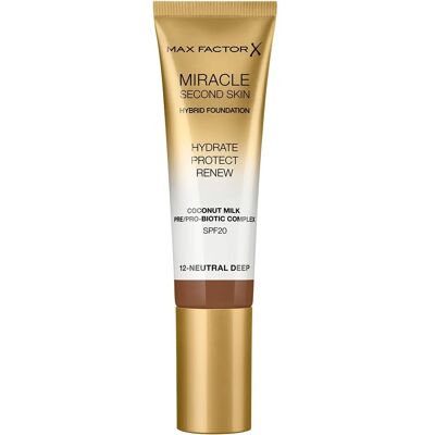 Max Factor Miracle Second Skin fuktighetsgivende foundation - Nøytral Dyp - Foundation Max Factor Miracle Second Skin fuktighetsgivende foundation - Nøytral Dyp - Foundation