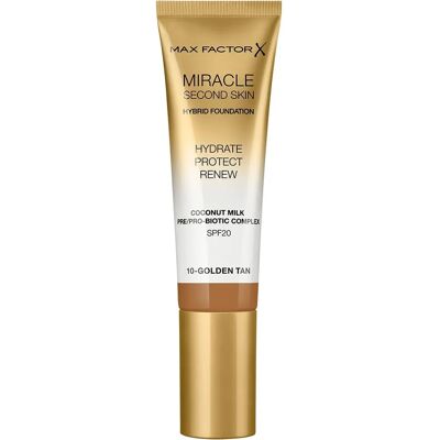 Max Factor Miracle Second Skin Foundation - Golden Tan - SPF 20 Max Factor Miracle Second Skin Foundation - Golden Tan - SPF 20