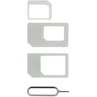 Akashi ALTSIMADAPT3WH Adaptador para tarjeta SIM/memoria - Adaptador para tarjetas SIM Akashi ALTSIMADAPT3WH Adaptador para tarjeta SIM/memoria - Adaptador para tarjetas SIM