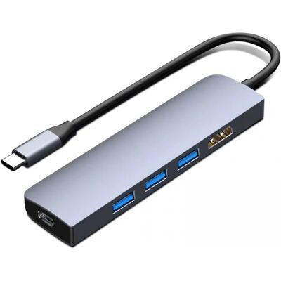 Altadif ALTHUB4IN1TC Dock para portátil - USB-C 4 en 1 - Acero inoxidable Altadif ALTHUB4IN1TC Dock para portátil - USB-C 4 en 1 - Acero inoxidable