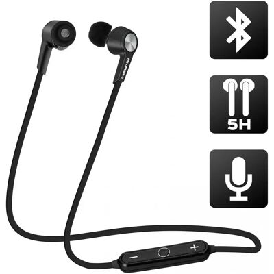 Akashi Bluetooth In-Ear-Kopfhörer Magnetisch HD Audio - SCHWARZ Akashi Bluetooth In-Ear-Kopfhörer Magnetisch HD Audio - SCHWARZ