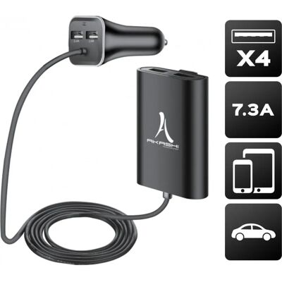 Cargador de Coche Altadif ALTCARCH4USB con 4 USB - Carga rápida Cargador de Coche Altadif ALTCARCH4USB con 4 USB - Carga rápida