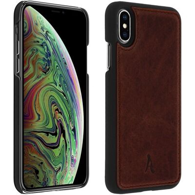 Akashi Echtes Leder Braune Hülle für iPhone X/XS - Handytyp Akashi Echtes Leder Braune Hülle für iPhone X/XS - Handytyp