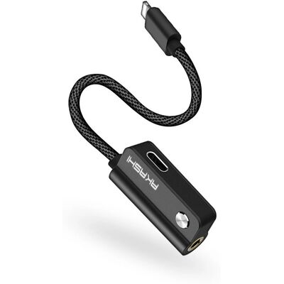 Akashi Lightning Audio & Ladeadapter - Schwarz Akashi Lightning Audio & Ladeadapter - Schwarz