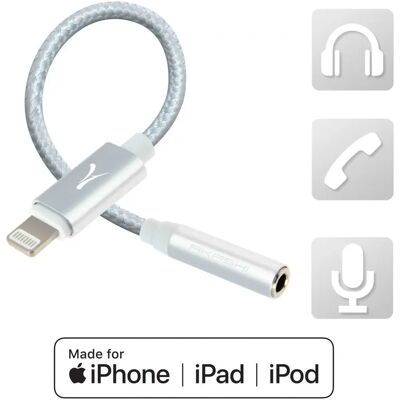Altadif ALTADAPTLIGTJKSIL - Cable de audio Lightning 3,5mm Blanco Altadif ALTADAPTLIGTJKSIL - Cable de audio Lightning 3,5mm Blanco