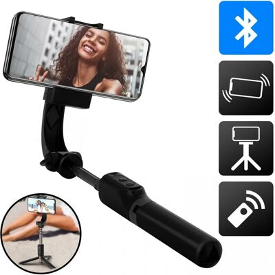 Akashi 3-in-1 Selfie Stick, Stativ, Gimbal - Schwarz Akashi 3-in-1 Selfie Stick, Stativ, Gimbal - Schwarz