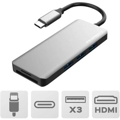 Altadif ALTHUB7IN1TC Dock para portátil - Hub USB-C 7-en-1 Altadif ALTHUB7IN1TC Dock para portátil - Hub USB-C 7-en-1