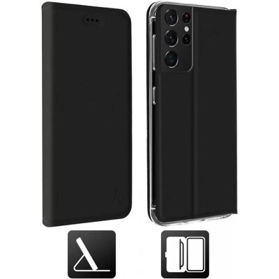 Funda de cuero ecológico Akashi para Galaxy S21 Ultra - Soporte y Tarjetas Funda de cuero ecológico Akashi para Galaxy S21 Ultra - Soporte y Tarjetas
