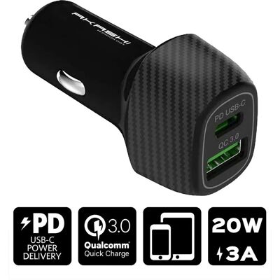 Altadif ALTCAC20QCBLK Autoladegerät Doppelt USB Quick Charge 3.0 Altadif ALTCAC20QCBLK Autoladegerät Doppelt USB Quick Charge 3.0