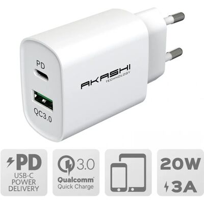 Altadif ALTACQC20WH Chargeur Mobile - 20W Charge Rapide - Publicité Altadif ALTACQC20WH Chargeur Mobile - 20W Charge Rapide - Publicité