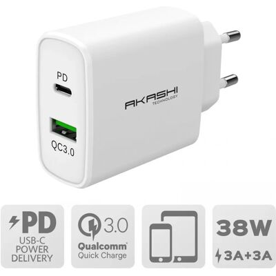 Altadif Altacqc38wh Chargeur Mobile - Universel Blanc - Charge Rapide 38W - Publicité Altadif Altacqc38wh Chargeur Mobile - Universel Blanc - Charge Rapide 38W - Publicité