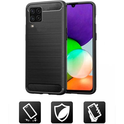 Altadif Black Galaxy A22 4G Reinforced Flexible Phone Case - Mobile Phone Case Altadif Black Galaxy A22 4G Reinforced Flexible Phone Case - Mobile Phone Case