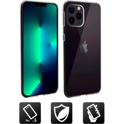 Coque en silicone transparent Akashi pour iPhone 13 Pro - Étui Téléphone - Publicité Coque en silicone transparent Akashi pour iPhone 13 Pro - Étui Téléphone - Publicité