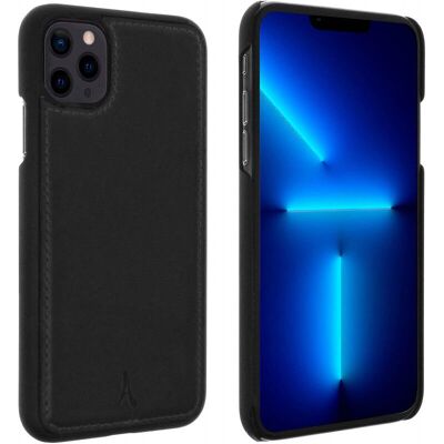 Étui en Cuir Véritable Akashi pour iPhone 13 Pro Max - Finition cousue - Publicité Étui en Cuir Véritable Akashi pour iPhone 13 Pro Max - Finition cousue - Publicité