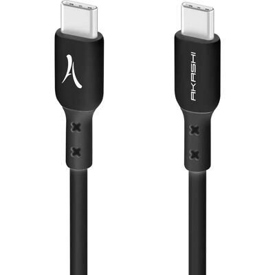 Akashi Schwarz USB-C auf USB-C Power Delivery Kabel - 3M Akashi Schwarz USB-C auf USB-C Power Delivery Kabel - 3M