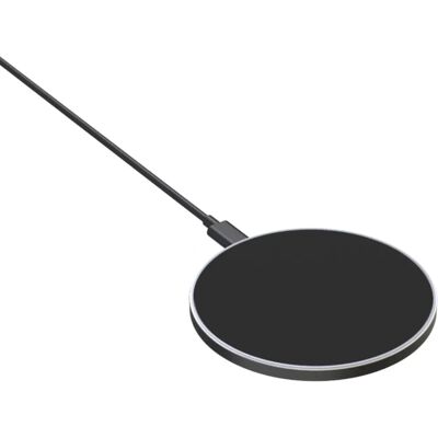 Cargador inalámbrico Akashi ALTCHWIRL15W - Negro - 15W Cargador de inducción compacto para uso interior Cargador inalámbrico Akashi ALTCHWIRL15W - Negro - 15W Cargador de inducción compacto para uso interior