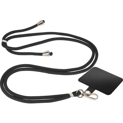 Akashi Black Adjustable Phone Lanyard - Neckt Phone Accessory Akashi Black Adjustable Phone Lanyard - Neckt Phone Accessory