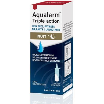 Gouttes pour les yeux Aqualarm Triple Action de Bausch & Lomb - Soins oculaires - Publicité Gouttes pour les yeux Aqualarm Triple Action de Bausch & Lomb - Soins oculaires - Publicité