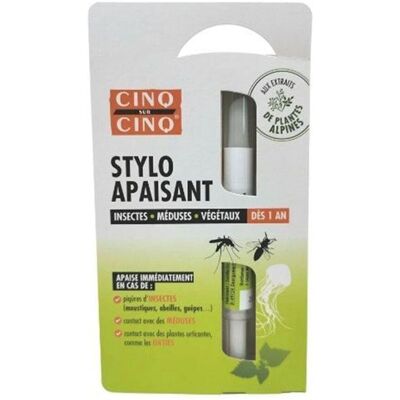 Cinq Sur Cinq Stylo Apaisant - Piqûres d'insectes et végétaux - Publicité Cinq Sur Cinq Stylo Apaisant - Piqûres d'insectes et végétaux - Publicité
