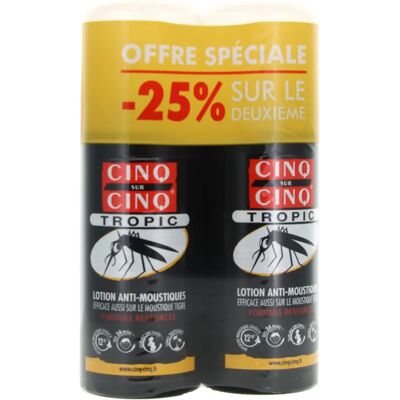 Lotion Anti-Moustiques Tropic - Cinq sur Cinq - Lot de 2x75ml - Publicité Lotion Anti-Moustiques Tropic - Cinq sur Cinq - Lot de 2x75ml - Publicité