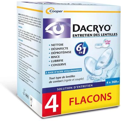 Solution Dacryo pour lentilles - Hyaluronique 6-en-1 - 1440ml - Publicité Solution Dacryo pour lentilles - Hyaluronique 6-en-1 - 1440ml - Publicité