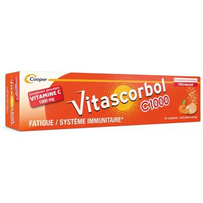 Cooper Vitascorbol 1000mg Comprimés Effervescents - Complément Alimentaire - Publicité Cooper Vitascorbol 1000mg Comprimés Effervescents - Complément Alimentaire - Publicité