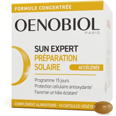 Oenobiol Sun Expert - Beschleunigte Sonnenvorbereitung - 15 Kapseln Oenobiol Sun Expert - Beschleunigte Sonnenvorbereitung - 15 Kapseln