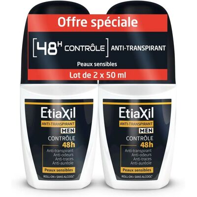 Etiaxil Herr Deodorant Antiperspirant 48h Roll-On 2x50ml Etiaxil Herr Deodorant Antiperspirant 48h Roll-On 2x50ml