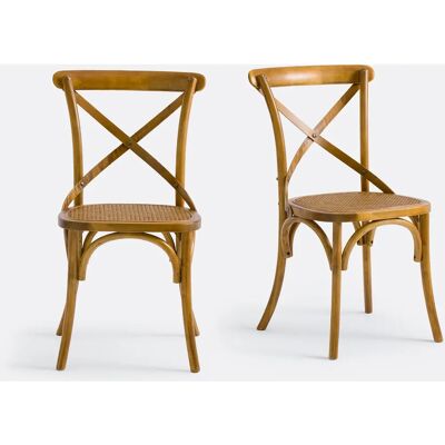 Les Chaises Cedak en Noyer avec Dosseret Croisé - Chaises Les Chaises Cedak en Noyer avec Dosseret Croisé - Chaises