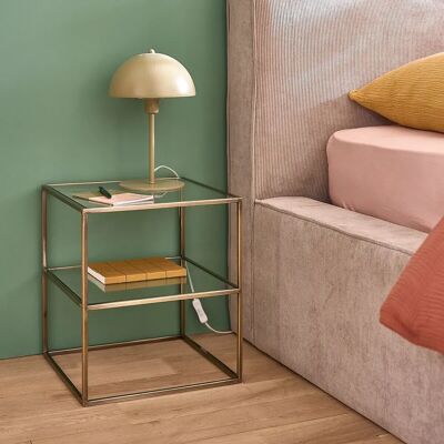 LA REDOUTE INTERIEURS Mesita de noche Luxore - Doble superficie - Estilo minimalista LA REDOUTE INTERIEURS Mesita de noche Luxore - Doble superficie - Estilo minimalista