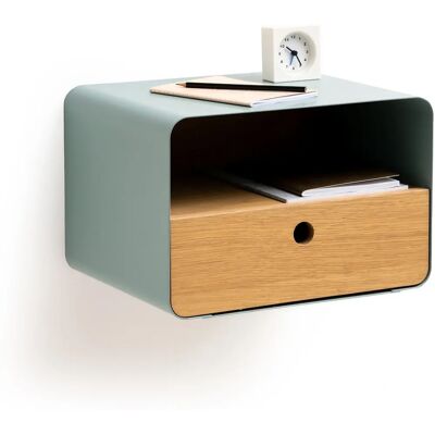 LA REDOUTE INTERIEURS JIMI Mesita de noche de pared - Diseño negro moderno LA REDOUTE INTERIEURS JIMI Mesita de noche de pared - Diseño negro moderno