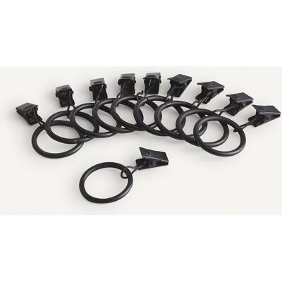 Anelli con pinza Loch - Nero - Confezione da 10 Anelli con pinza Loch - Nero - Confezione da 10