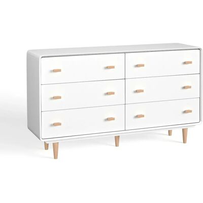 LA REDOUTE INTERIEURS Cómoda Jimi de 6 cajones - Blanco LA REDOUTE INTERIEURS Cómoda Jimi de 6 cajones - Blanco