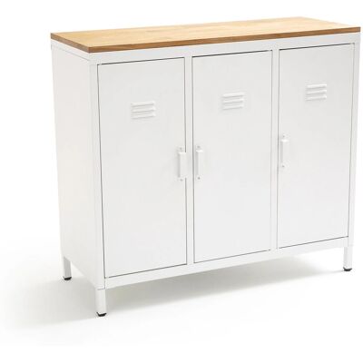 LA REDOUTE INTERIEURS HIBA Armario gris de 3 puertas - Mueble de almacenamiento LA REDOUTE INTERIEURS HIBA Armario gris de 3 puertas - Mueble de almacenamiento
