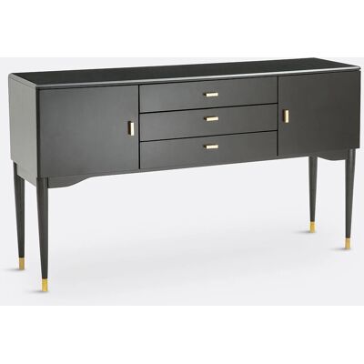 LA REDOUTE INTERIEURS - Aparador Novani Negro con 2 puertas y 3 cajones LA REDOUTE INTERIEURS - Aparador Novani Negro con 2 puertas y 3 cajones