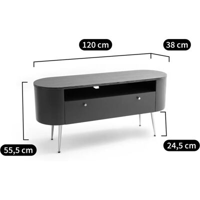 Mueble bajo para TV vintage La Redoute Interieurs - 120cm Mueble bajo para TV vintage La Redoute Interieurs - 120cm