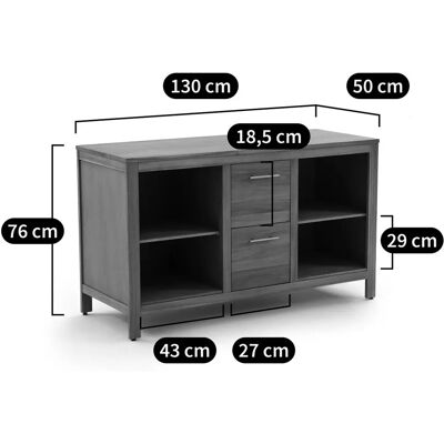 LA REDOUTE INTERIEURS Ντουλάπι μπάνιου Charon - Ακακία - 130cm ευρύ LA REDOUTE INTERIEURS Ντουλάπι μπάνιου Charon - Ακακία - 130cm ευρύ