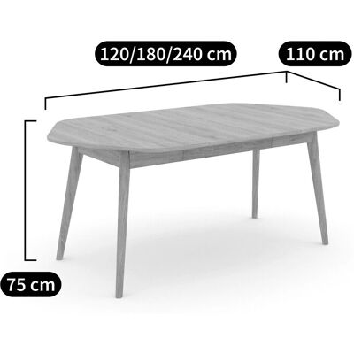 LA REDOUTE INTERIEURS Tavolo Biface Estensibile - 4-10 Coperti LA REDOUTE INTERIEURS Tavolo Biface Estensibile - 4-10 Coperti