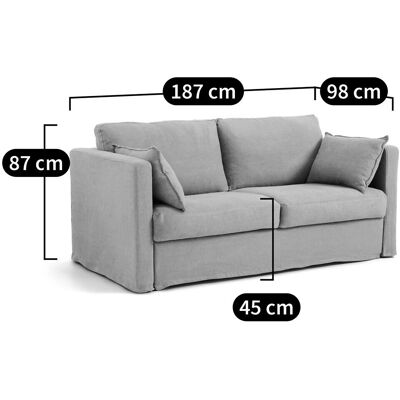 AM.PM Neo Kinkajou Divano letto in lino - Divano letto AM.PM Neo Kinkajou Divano letto in lino - Divano letto