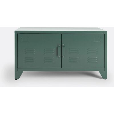LA REDOUTE INTERIEURS Armario metálico Hiba - 2 puertas, Verde LA REDOUTE INTERIEURS Armario metálico Hiba - 2 puertas, Verde