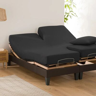 LA REDOUTE INTERIEURS Sábana bajera de algodón para cama articulada - Negro LA REDOUTE INTERIEURS Sábana bajera de algodón para cama articulada - Negro