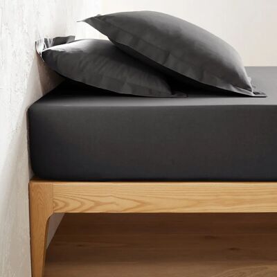 La Redoute Interieurs Scenario Gris carbón 180 x 200 cm Fitted sheet La Redoute Interieurs Scenario Gris carbón 180 x 200 cm Fitted sheet
