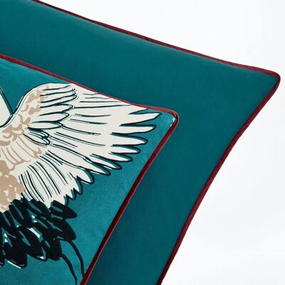 LA REDOUTE INTERIEURS Housse de coussin en percale de coton avec motif d'oiseaux - Literie LA REDOUTE INTERIEURS Housse de coussin en percale de coton avec motif d'oiseaux - Literie