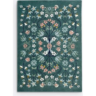 LA REDOUTE INTERIEURS Tapis en laine Keila - Fleuri, Marron, Fait à la main - Tapis LA REDOUTE INTERIEURS Tapis en laine Keila - Fleuri, Marron, Fait à la main - Tapis
