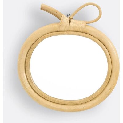 Miroir en rotin Nogu en forme de pomme - Miroir Miroir en rotin Nogu en forme de pomme - Miroir