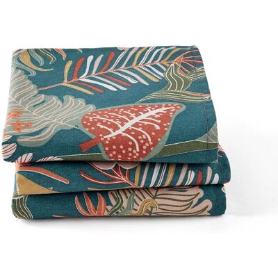 La Redoute Intérieurs Tropic Blu 45x45cm Pack 3 Napkin Set La Redoute Intérieurs Tropic Blu 45x45cm Pack 3 Napkin Set