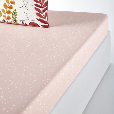Drap-housse en percale de coton Redoute - Motif floral Drap-housse en percale de coton Redoute - Motif floral