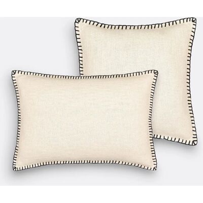 LA REDOUTE INTERIEURS - Raoul - Beige - 40x40 cm - Funda de cojín LA REDOUTE INTERIEURS - Raoul - Beige - 40x40 cm - Funda de cojín