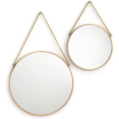 Ensemble de 2 miroirs ronds Uyova - Décoration intérieure Ensemble de 2 miroirs ronds Uyova - Décoration intérieure