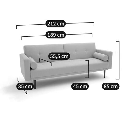 LA REDOUTE INTERIEURS Sofá cama Tuske Verde - Sofá cama de 3 plazas LA REDOUTE INTERIEURS Sofá cama Tuske Verde - Sofá cama de 3 plazas